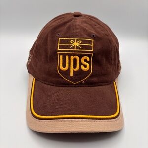 Vintage UPS Dale Jarrett #88 RYR Racing NASCAR Retro Hat Brown/Gold NWT